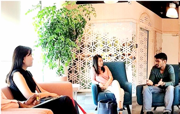 A conversation during an A*STAR peer support gathering in 2019